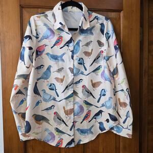 Women's Bird Colorful Spring Summer Twitcher Bird watcher Birder Medium Blouse